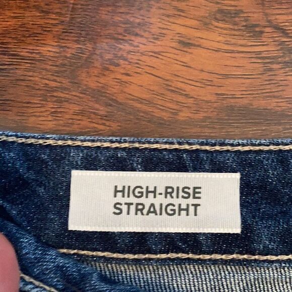 Torrid High-Rise Straight Distressed Ripped Denim Raw Hem Jeans Contemporary - Picture 11 of 14